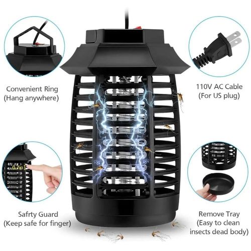 Electric UV Mosquito Killer Lamp - Ultra Silent & Non-Toxic Insect Trap Plug-in Machine for Home, Office & Indoor Pest Control