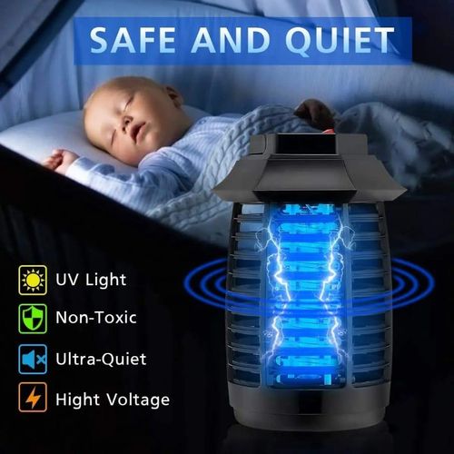 Electric UV Mosquito Killer Lamp - Ultra Silent & Non-Toxic Insect Trap Plug-in Machine for Home, Office & Indoor Pest Control