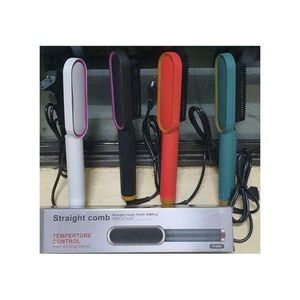 Electric hair straight comb with temperature control