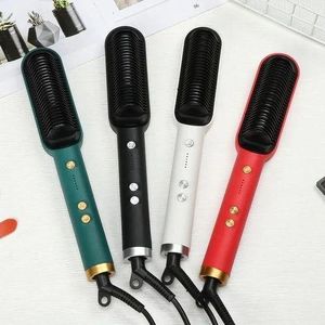 Electric hair straight comb with temperature control
