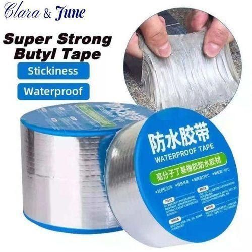 Aluminium Foil Tape Waterproof Adhesive Rubber Tape Butyl Tape Sealing Tape Repair Tape For Leakage Waterproofing Water Tank Roof Pipe Window Seal Leak Wall Crack Repair 5m by 10cm