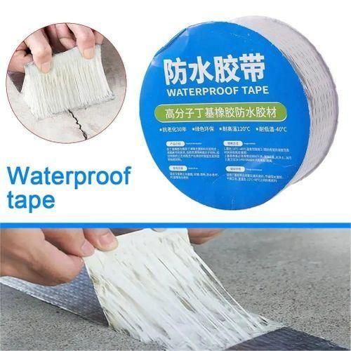 Aluminium Foil Tape Waterproof Adhesive Rubber Tape Butyl Tape Sealing Tape Repair Tape For Leakage Waterproofing Water Tank Roof Pipe Window Seal Leak Wall Crack Repair 5m by 10cm