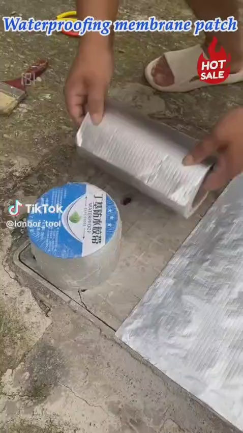 Aluminium Foil Tape Waterproof Adhesive Rubber Tape Butyl Tape Sealing Tape Repair Tape For Leakage Waterproofing Water Tank Roof Pipe Window Seal Leak Wall Crack Repair 5m by 10cm